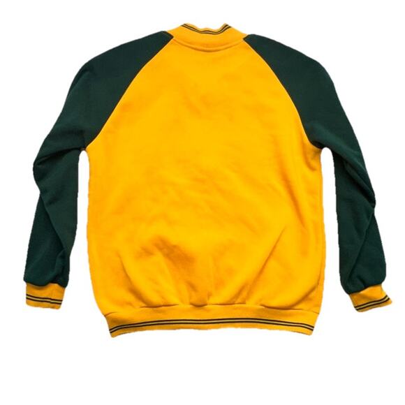 Adult Full Zip Up Baseball Jacket Mens Size Large Australian Green Gold - Picture 7 of 7